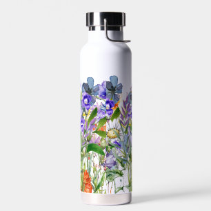 Handillustrierter Blumenprint Trinkflasche