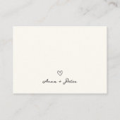 Handillustrierter Wavy-Frame Platzkarte (Rückseite)