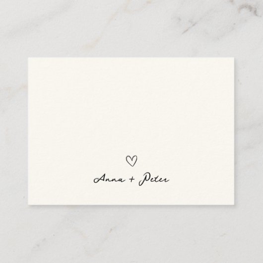 Handillustrierter Wavy-Frame Platzkarte (Rückseite)