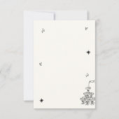 Handillustriertes Champagnerturm Retro-Foto Dankeskarte (Vorderseite)