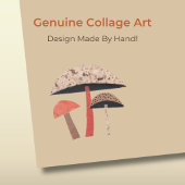 HandIllustriertes Mushroom Natural Brown aus dem M Post-it Klebezettel