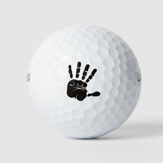 Handimpression schwarz golfball (Vorderseite)