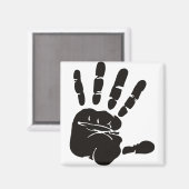 Handimpression schwarz magnet (Vorderseite/Rückseite)