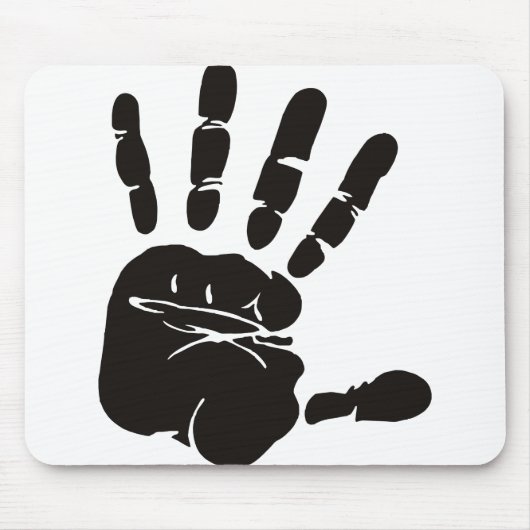 Handimpression schwarz mousepad (Vorne)