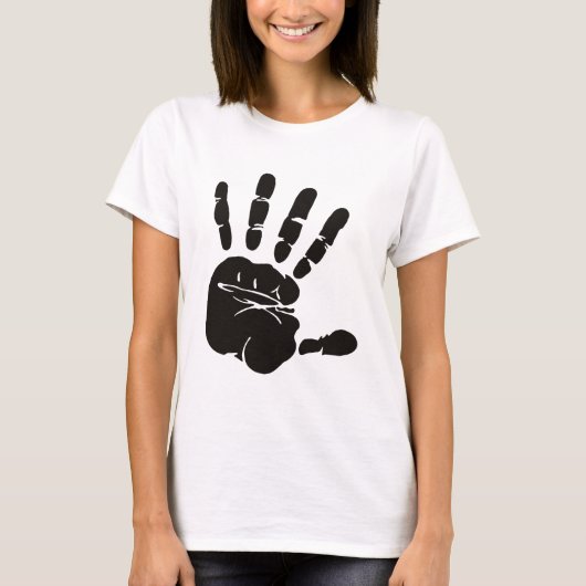 Handimpression schwarz T-Shirt (Vorderseite)