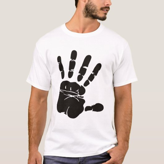 Handimpression schwarz T-Shirt (Vorderseite)