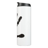 Handimpression schwarz thermosbecher (Nach rechts gedreht)