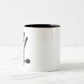 Handimpression schwarz zweifarbige tasse (Mittel)