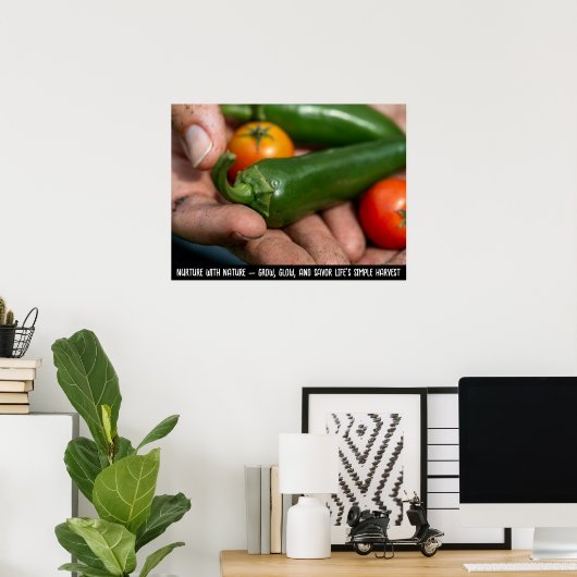 "Händisch gepflückte Ernte - Die Fülle der Natur a Poster (Heimbüro)