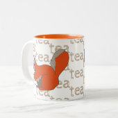 Händisch gezeichnet Tee-Kaffeekaffee Rotes Eichhör Zweifarbige Tasse (Vorderseite Links)
