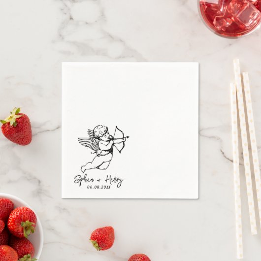 Händisch gezeichneter moderner Cannencocktail Hoch Serviette (Beispiel)