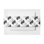 Handkaninchen Silhouette Einladungsbanderole (Vorderseite Beispiel)