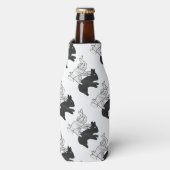 Handkaninchen Silhouette Flaschenkühler (Flaschenvorderseite)