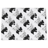 Handkaninchen Silhouette Große Geschenktüte (Vorderseite)