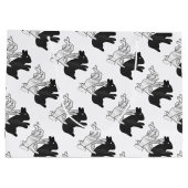 Handkaninchen Silhouette Große Geschenktüte (Rückseite)