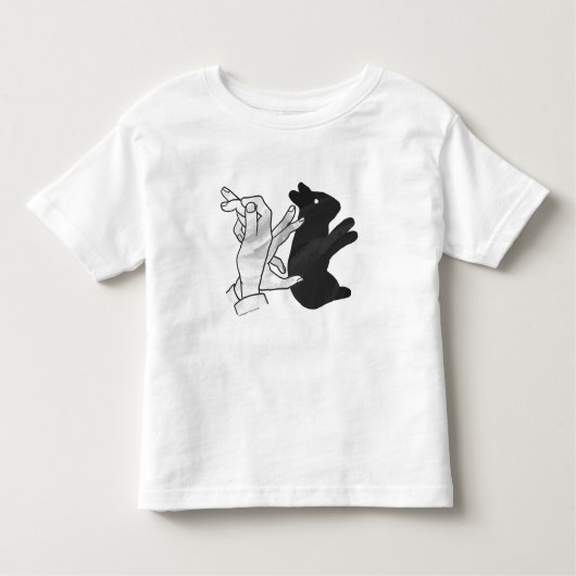 Handkaninchen Silhouette Kleinkind T-shirt (Vorderseite)