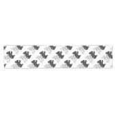 Handkaninchen Silhouette Kurzer Tischläufer (Horizontal)