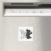 Handkaninchen Silhouette Magnet (In Situ (Geschirrspüler))