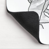 Handkaninchen Silhouette Mousepad (Ecke)