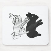 Handkaninchen Silhouette Mousepad (Vorne)