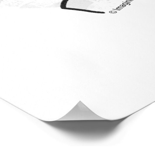 Handkaninchen Silhouette Poster (Ecke)