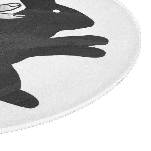 Handkaninchen Silhouette Schneidebrett (Ecke)