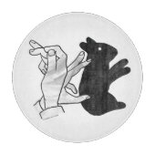 Handkaninchen Silhouette Schneidebrett (Vorderseite)
