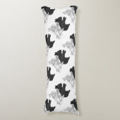 Handkaninchen Silhouette Seitenschläferkissen (Vorderseite Vertikal)