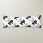 Handkaninchen Silhouette Seitenschläferkissen (Vorderseite)