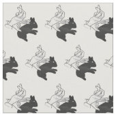 Handkaninchen Silhouette Stoff (Nahaufnahme)