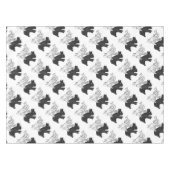 Handkaninchen Silhouette Tischdecke (Vorderseite (Horizontal))