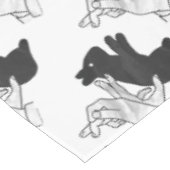 Handkaninchen Silhouette Tischdecke (Schrägansicht)