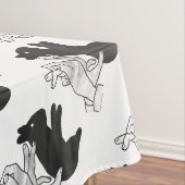 Handkaninchen Silhouette Tischdecke (Beispiel)