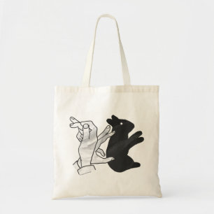 Handkaninchen Silhouette Tragetasche