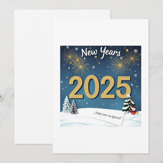 Handkarten 2025 feiertagskarte (Vorne/Hinten)