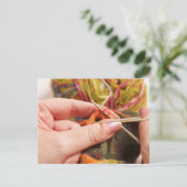 Handknittern Postkarte (Stehend Vorderseite)