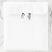 Handknochen Details ln Runder Aufkleber (Tasche)