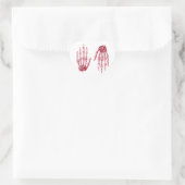 Handknochen Herz-Aufkleber (Tasche)