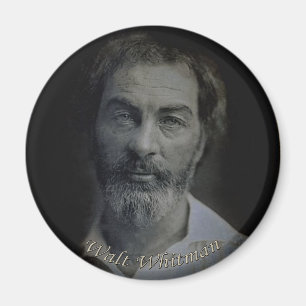 Handkoloriertes Porträt von Walt Whitman, 35 Jahre Magnet
