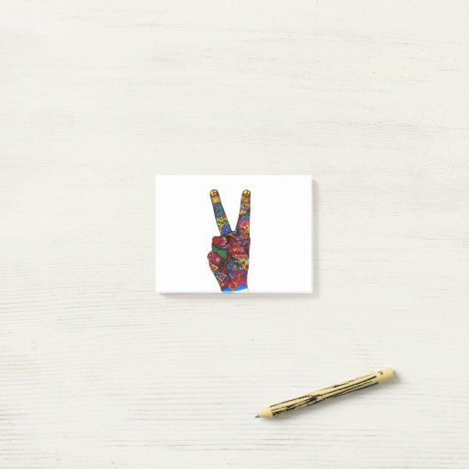 Handkunst Post-it Klebezettel (Auf Schreibtisch)