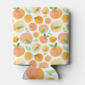 Handlackierte Aquarellpfirsiche: nahtlos. Dosenkühler (Rückseite)