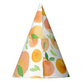 Handlackierte Aquarellpfirsiche: nahtlos. Partyhütchen (Rückseite)