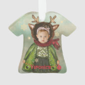 Handlackierte Hirschkids Ornament (Rückseite)