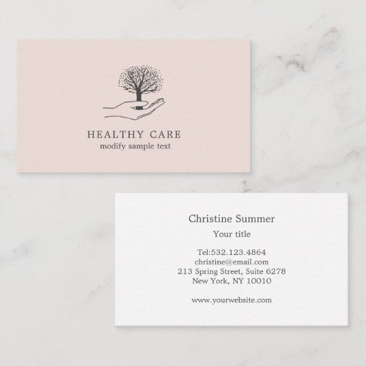 Handlagerbaum Visitenkarte (Vorne/Hinten)