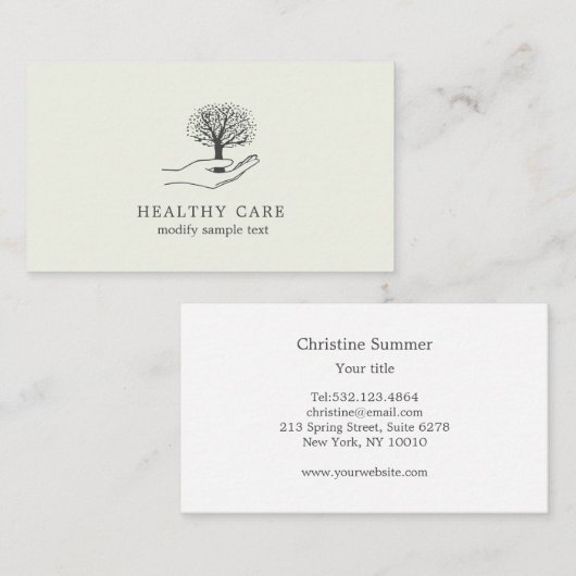 Handlagerbaum Visitenkarte (Vorne/Hinten)