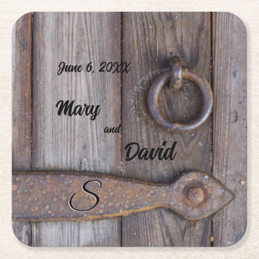 Handle für Hochzeitspapier-Untersetzer auf der Kel Rechteckiger Pappuntersetzer (Vorderseite)