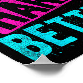 Handle Hard Better Motivierend Positivity Slogan Poster (Ecke)