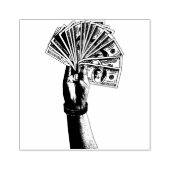 Handle Holding 100 Dollar Scheine Geld Kunst Gummistempel (Prägung)