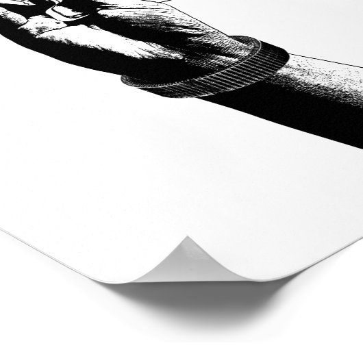 Handle Holding 100 Dollar Scheine Geld Kunst Poster (Ecke)