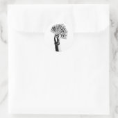 Handle Holding 100 Dollar Scheine Geld Kunst Runder Aufkleber (Tasche)